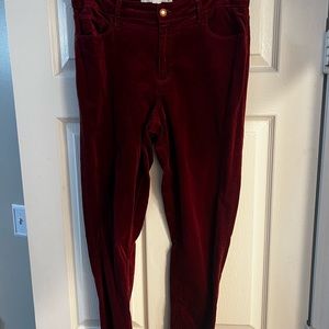 Old Navy Red Velvet Jeans